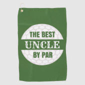 De beste oom van Par Golfers Funny Pun Golfhanddoek (Voorkant)