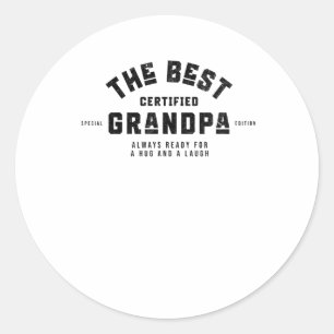 De beste opa. Altijd klaar voor een knuffel en een Ronde Sticker