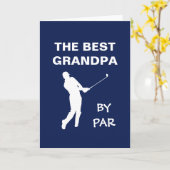 De Beste Opa Door Par Golf Opa Golfer Spelgrap Kaart (Gele Bloem)