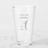 De beste opa van Par Golf Granddad Golfer pun Glas (Achterkant)