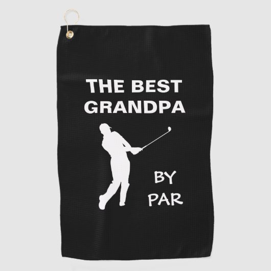 De beste opa van Par Golf Granddad Golfer pun Golfhanddoek (Voorkant)