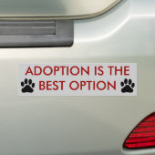 "De beste optie" Bumpersticker (Op auto)