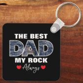 "De beste pap mijn rock liefde altijd" Graphic Sleutelhanger (Achterkant)