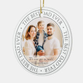 De beste pap ooit Moderne klassieke foto Keramisch Ornament (Links)