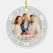 De beste pap ooit Moderne klassieke foto Keramisch Ornament (Achterkant)