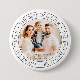 De beste pap ooit Moderne klassieke foto Ronde Button 7,6 Cm
