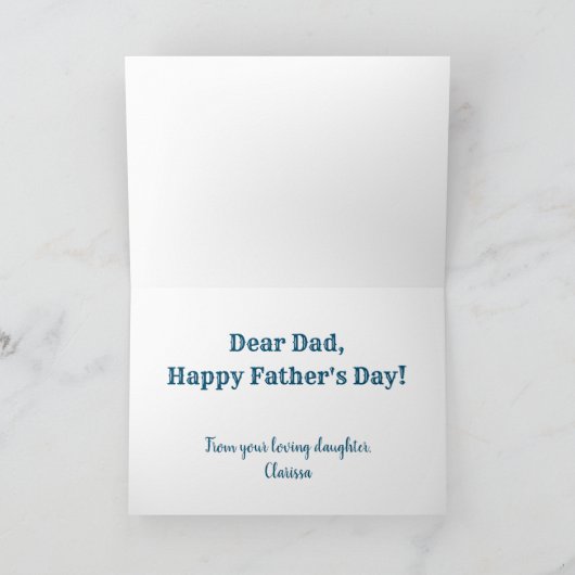 De Beste Pap Ooit Zwart Goud vaderdag Kaart (Binnen)