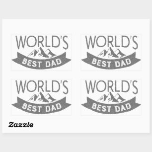 De beste pap-Vaderdag ter wereld Rechthoekige Sticker