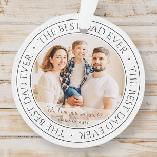 De Beste Papa Aller Tijden Modern Klassieke Foto Ornament