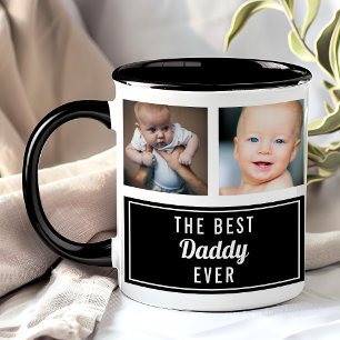 De Beste Papa Aller Tijden Zwarte Collage Foto Mok