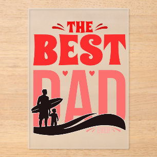 De Beste Papa Ooit Acryl Uitnodigingen