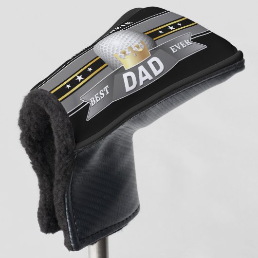 De beste papa ooit Faux Gold Sport Golfheadcover (3/4 voorkant)