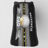 De beste papa ooit Faux Gold Sport Golfheadcover (Draai 90)