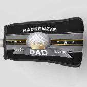 De beste papa ooit Faux Gold Sport Golfheadcover (Voorkant)