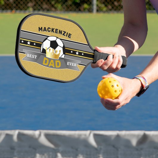 De beste papa ooit Faux Gold Sport Pickleball Paddle (Insitu)