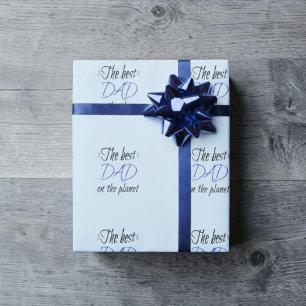 De Beste Papa op de Planeet Gepersonaliseerd Minim Cadeaupapier