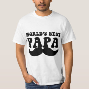 De beste papa snor ter wereld t-shirt