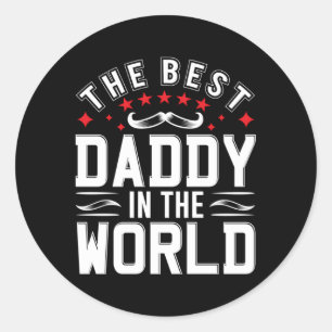 De beste papa ter wereld Vader Vaderdag Ronde Sticker