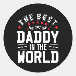 De beste papa ter wereld Vader Vaderdag Ronde Sticker
