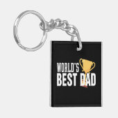 De beste papa typografie trofee ter wereld | SLEUT Sleutelhanger (Voorkant Links)
