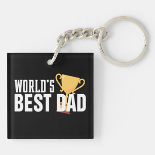 De beste papa typografie trofee ter wereld   SLEUT Sleutelhanger