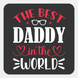 De Beste Papa van de Wereld Vierkante Sticker