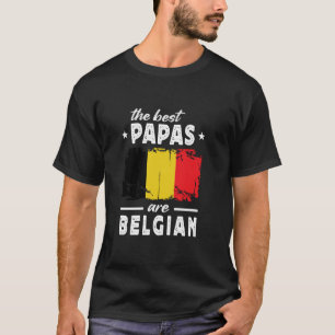 De Beste Papas zijn Belgische Vaderdag België Vlag T-shirt