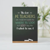 De beste PE-docenten Bedankkaart (Staand voorkant)