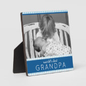 De beste persoonlijke foto van opa gepersonaliseer fotoplaat (Voorkant)