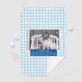De beste persoonlijke foto van opa gepersonaliseer golfhanddoek (Insitu)