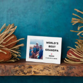 De beste persoonlijke foto van opa ter wereld fotoplaat (Zijkant)