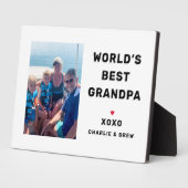 De beste persoonlijke foto van opa ter wereld fotoplaat (Zijkant)