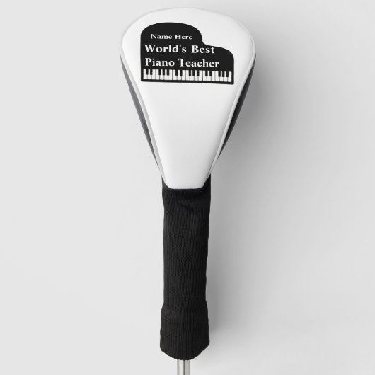 De beste pianoleraar van de Grand Piano World Golfheadcover (Voorkant)