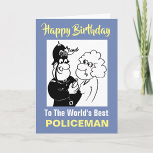 De beste politieagent ter wereld - Happy Birthday Kaart