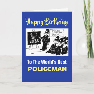 De beste politieagent ter wereld - Happy Birthday Kaart
