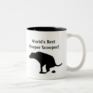 De beste pooper van de wereld   Dog Parent   Dog D Tweekleurige Koffiemok