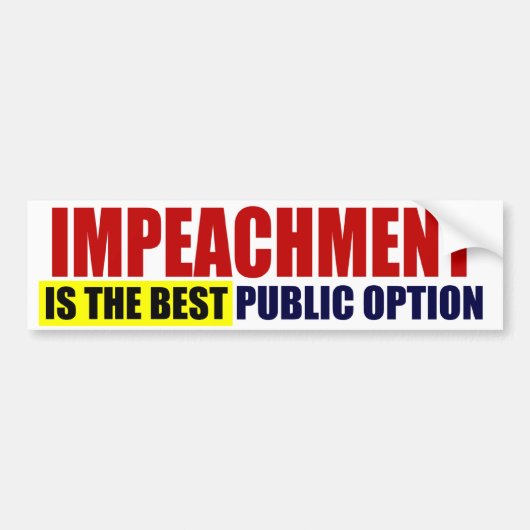De Beste Publieke Optie Bumpersticker (Voorkant)