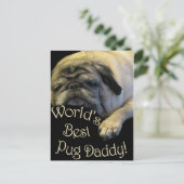 De beste Pug Daddy ter wereld Briefkaart (Staand voorkant)