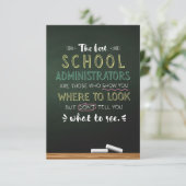 De beste schoolleiders bedankkaart (Staand voorkant)