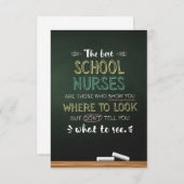 De beste schoolverpleegsters bedankkaart (Voorkant / Achterkant)
