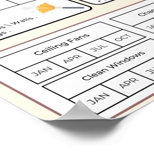 De beste schoonmaak checklist poster (Hoek)