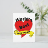 De beste schoonzoon ter wereld briefkaart (Staand voorkant)