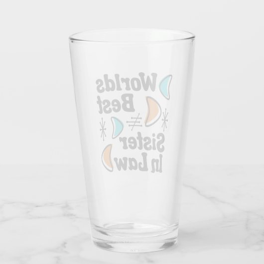 De beste schoonzus retro glas (Achterkant)