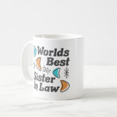 De beste schoonzus retro koffiemok (Voorkant links)