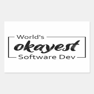 De beste software-ontwikkelaar ter wereld rechthoekige sticker