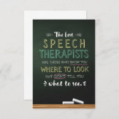De beste Speech Therapists Bedankkaart (Voorkant / Achterkant)