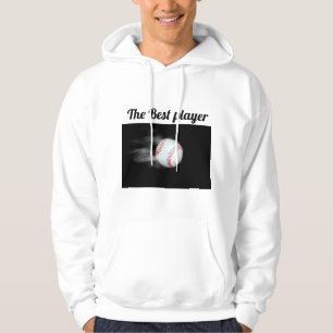 De beste speler is Baseball Trendy Modern Cool Bla Hoodie
