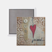 "De Beste Spiegel" Kunstmagneet van Nancy Lefko Magneet (Voorkant / Achterkant)