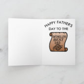 De beste Stepdad Certified Certificate Funny ter w Kaart (Binnen)