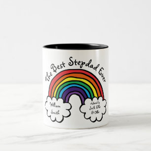 De Beste Stiefvader Ooit Regenboog Tweekleurige Koffiemok